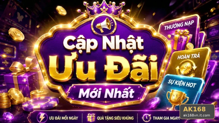 Khuyến Mãi AK168: Đọc Chi Tiết Giao Diện Tin Mới Và Ưu Đãi – Đánh Giá Minh Bạch Cho Người Mới Qua Góc Kiểm Chứng Theo Tên Miền ak168vn.it.com